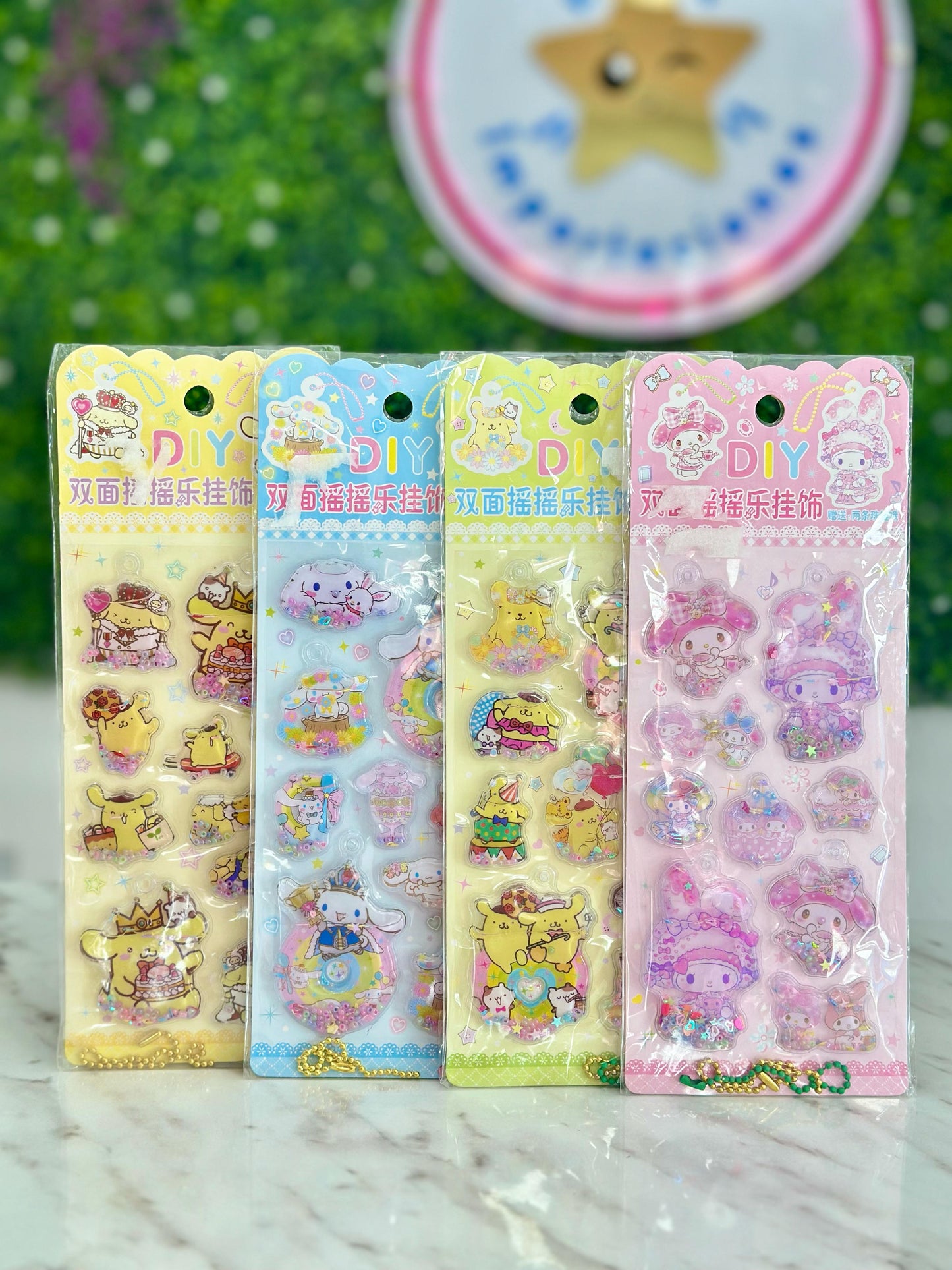 Stickers de Agua Sanrio con Función de Llavero