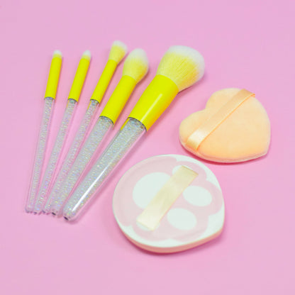 Set de 5 Brochas con 2 Puff