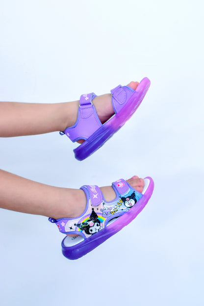 Sandalias doble color de Kuromi con luz