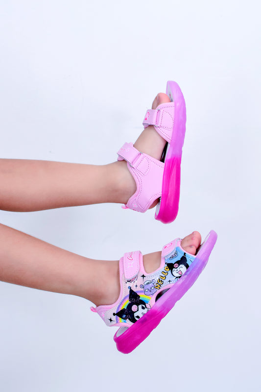 Sandalias doble color de Kuromi con luz