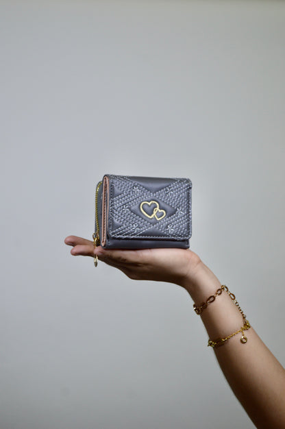 Monedero con diseño de corazón