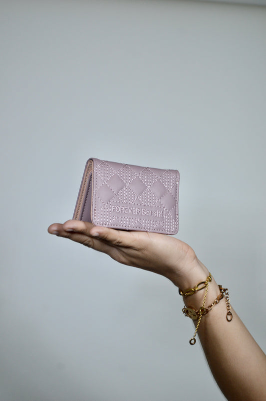 Tarjetero con diseño de rombos