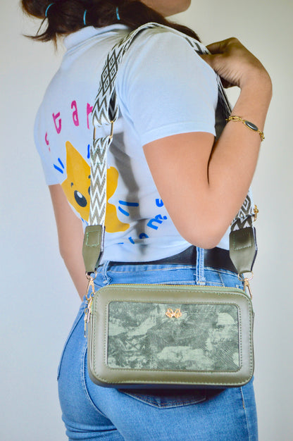 Crossbody Cuadrado de Terciopelo