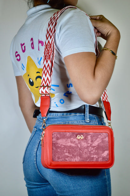 Crossbody Cuadrado de Terciopelo