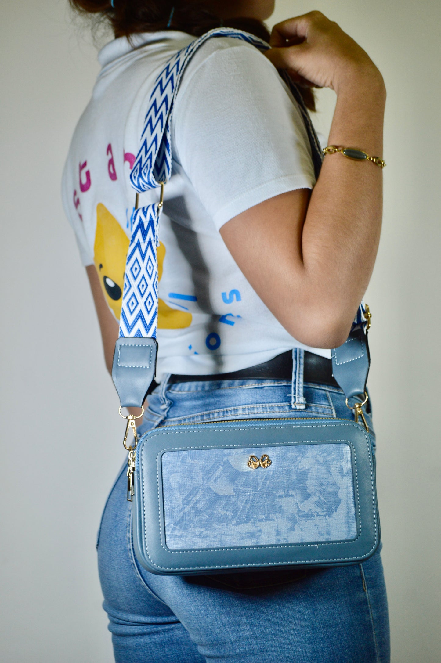 Crossbody Cuadrado de Terciopelo