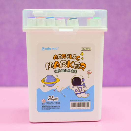 Plumones Acrílicos de Doble Punta