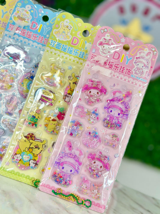 Stickers de Agua Sanrio con Función de Llavero