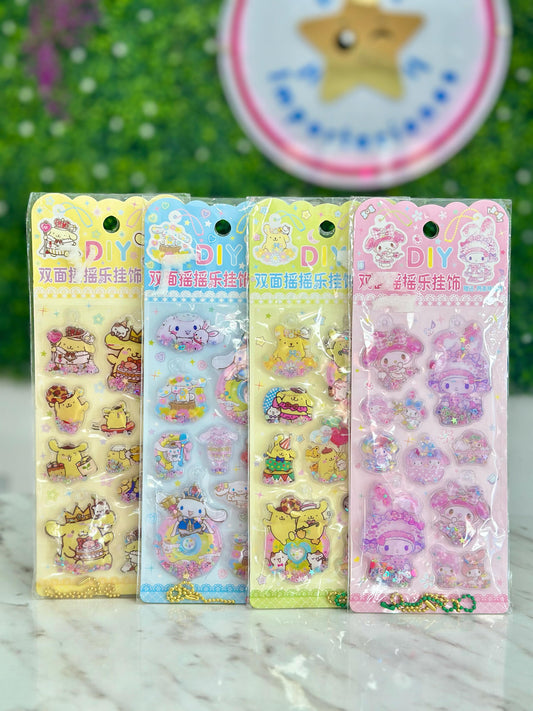 Stickers de Agua Sanrio con Función de Llavero