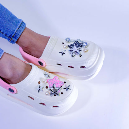 Crocs Estrellas con Cadenas