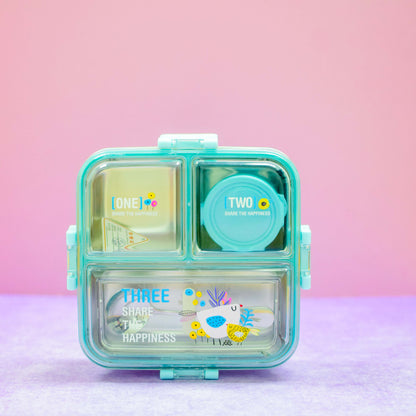 Lunch Box Acero Flores