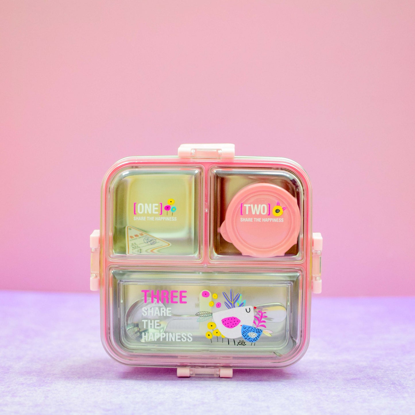 Lunch Box Acero Flores