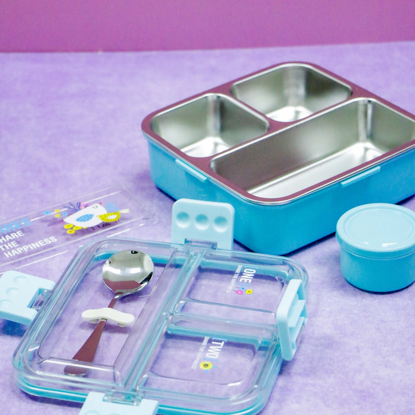 Lunch Box Acero Flores